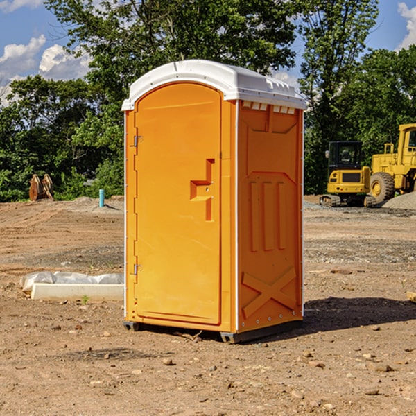 how often are the porta potties cleaned and serviced during a rental period in Nuevo CA